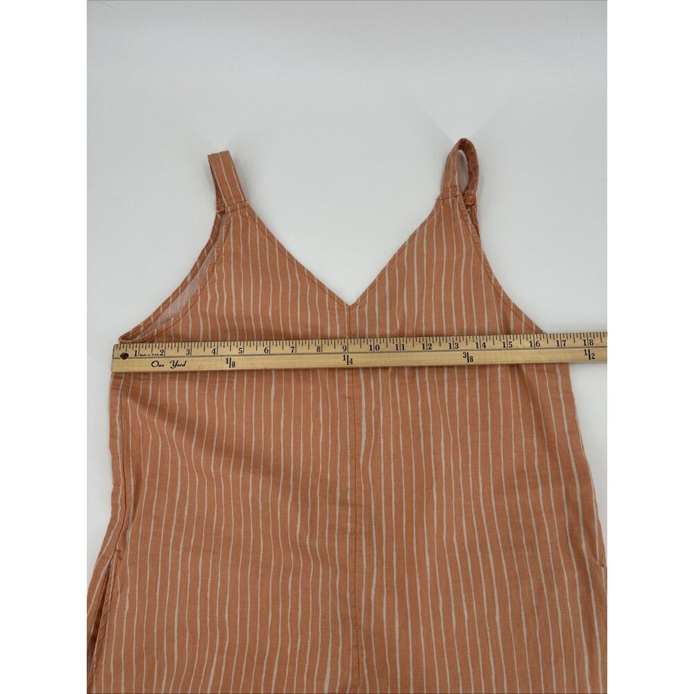 Marimekko X Uniqlo Linen Jumpsuit Womens Size XS Striped Orange Wide Leg - Picture 8 of 12